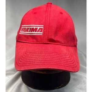 Vintage Yakima Ride Till You Yak Red Otto Flex Baseball Cap Hat Mens L/XL